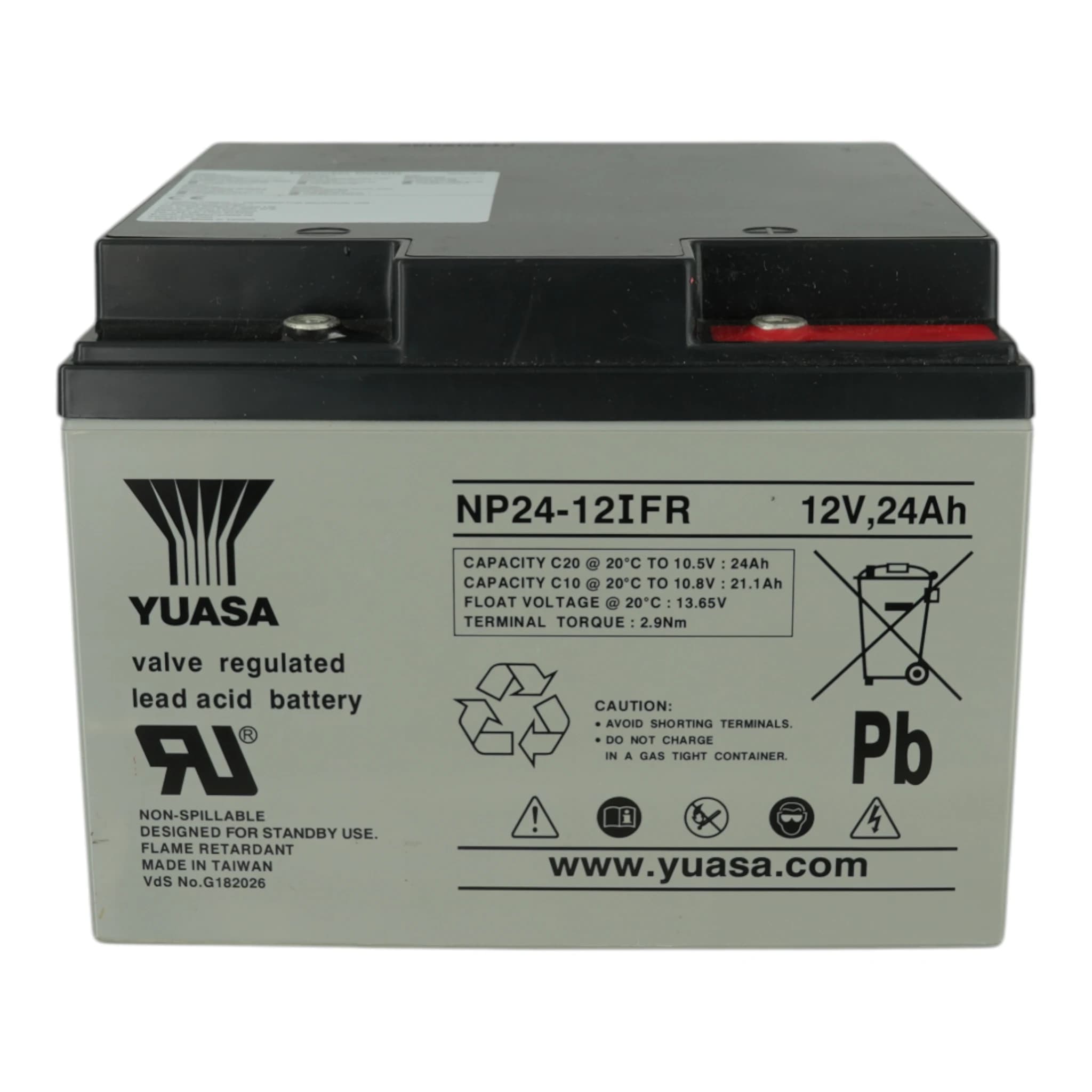YUASA NP Battery 24 AH-12V Flame Retardant — Hero