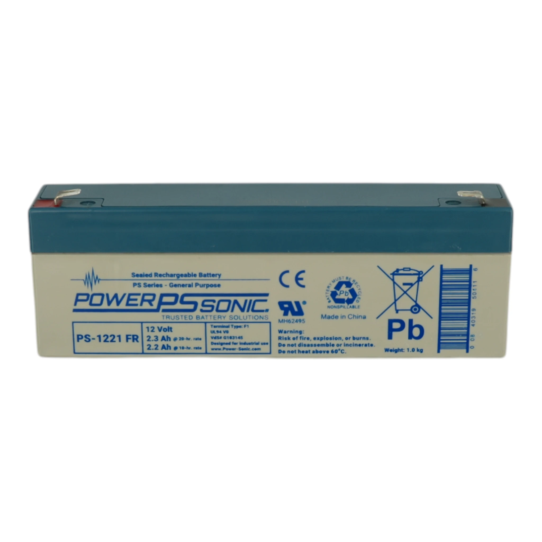 Power Sonic Battery 2.1Ah - 12V Flame Retardant Used in Xenex 2&4 Zone panels, FP595 2&4 zone, S4-34440-02 & 78302-02NM MPI's