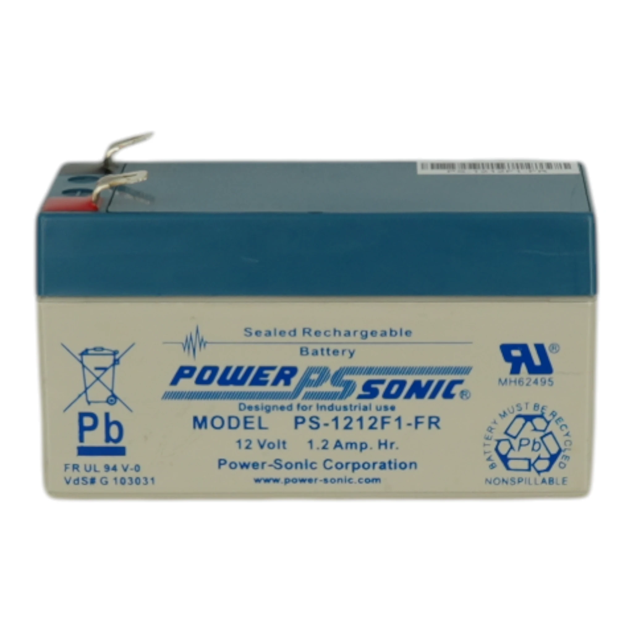 Power Sonic Battery 1.2Ah - 12V Flame Retardant