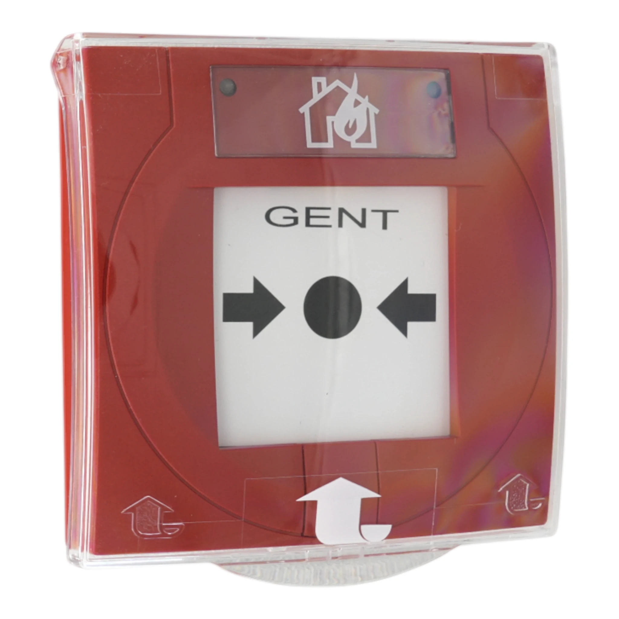 Vigilon Manual Call Point with Glass Element and Protective Cover (excludes back box) — Hero